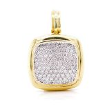 Diamond and yellow gold enhancer by David Yurman