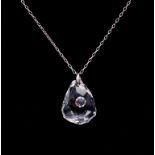 Swarovski crystal pendant and chain