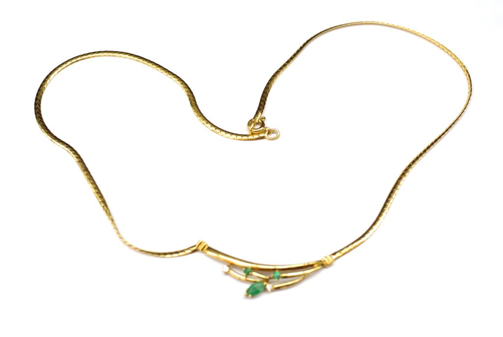 Emerald, diamond and 18ct yellow gold - Image 2 of 3