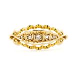 George V 18ct yellow gold and diamond ring