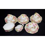 Part Royal Doulton Raby Rose & Wattle tea service