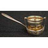 Continental silver tea strainer