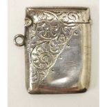 Edwardian sterling silver vesta case