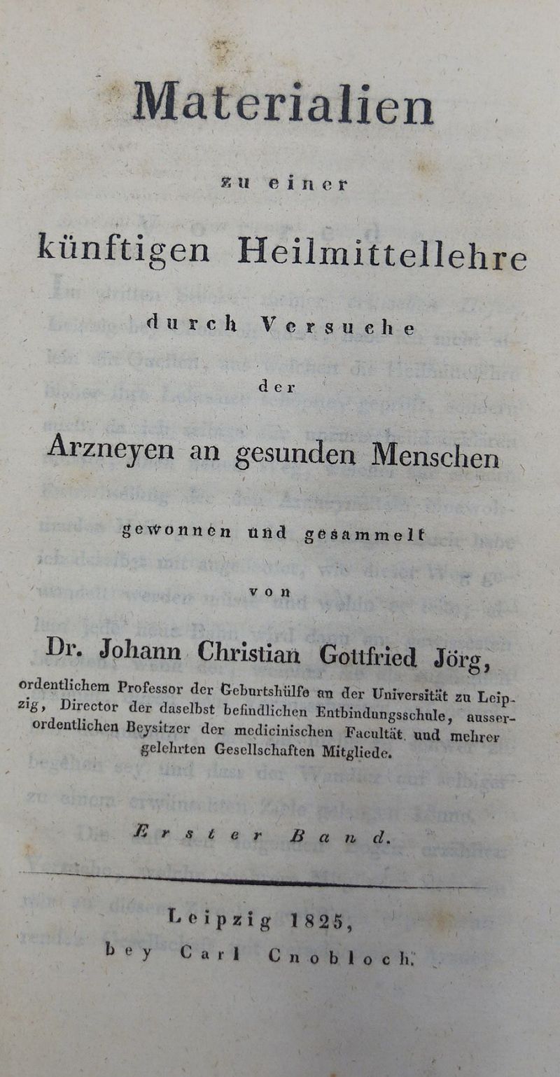 Jörg, Johann Christian Gottfried: Materialien zu einer künftigen Heilmittellehre