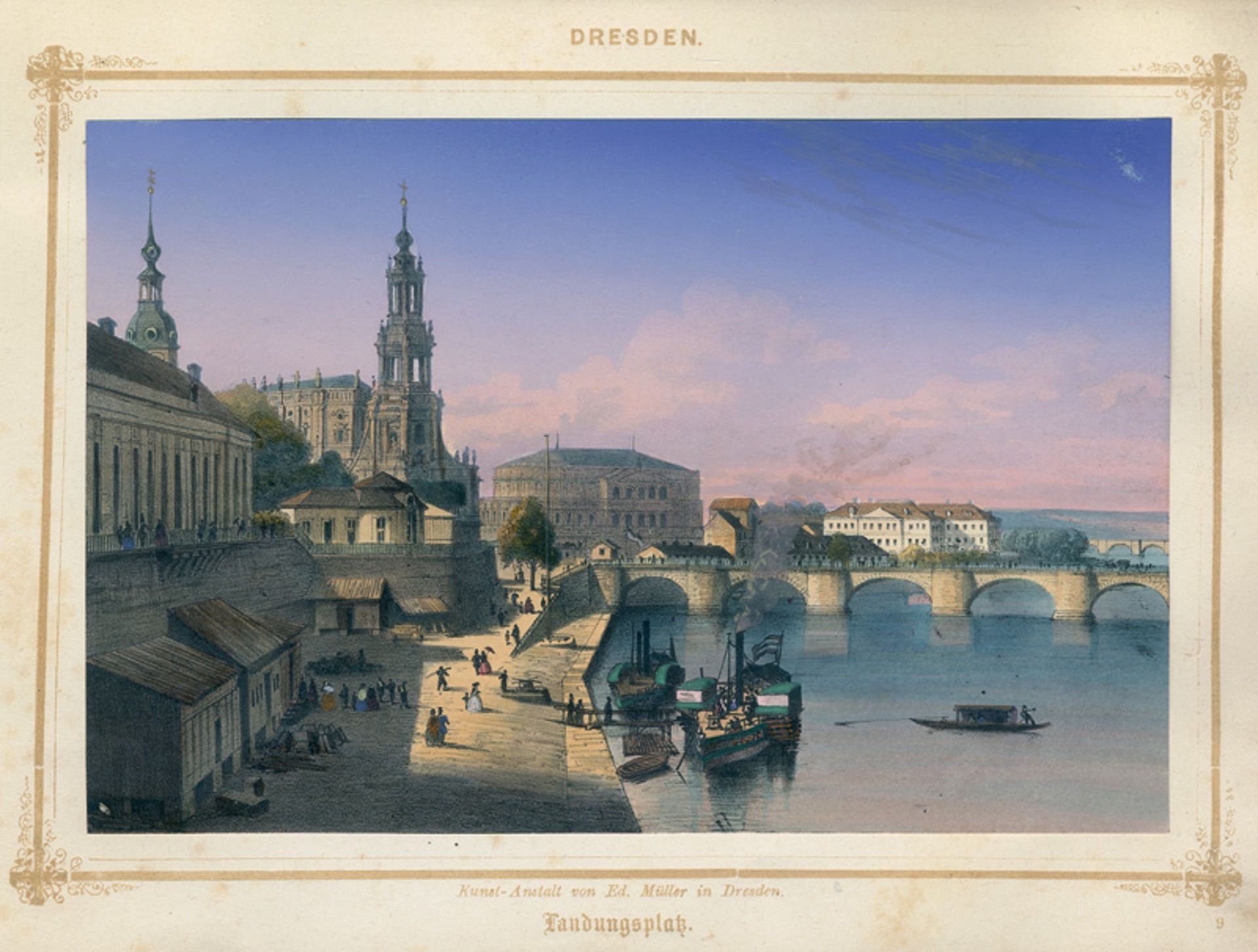 Album von Dresden: Souveniralbum mit 12 kolorierten lithographischen Tafeln - Bild 2 aus 2