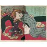 Shunga: ukiyo-e 3 japanischen Farbholzschnitte, darunter ein Shu...