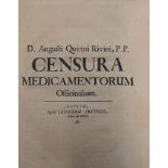 Rivinus, Augustus Quirinus: Censura medicamentorum officinalium