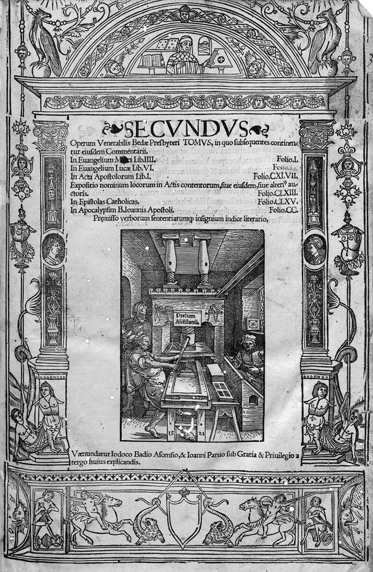 Beda Venerabilis: Secundus Operum Venerabilis Bedæ Presbyteri Tomus