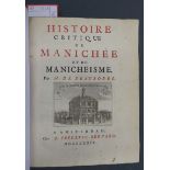 Beausobre, Isaac de: Histoire Critique de Manichée et du Manichéisme