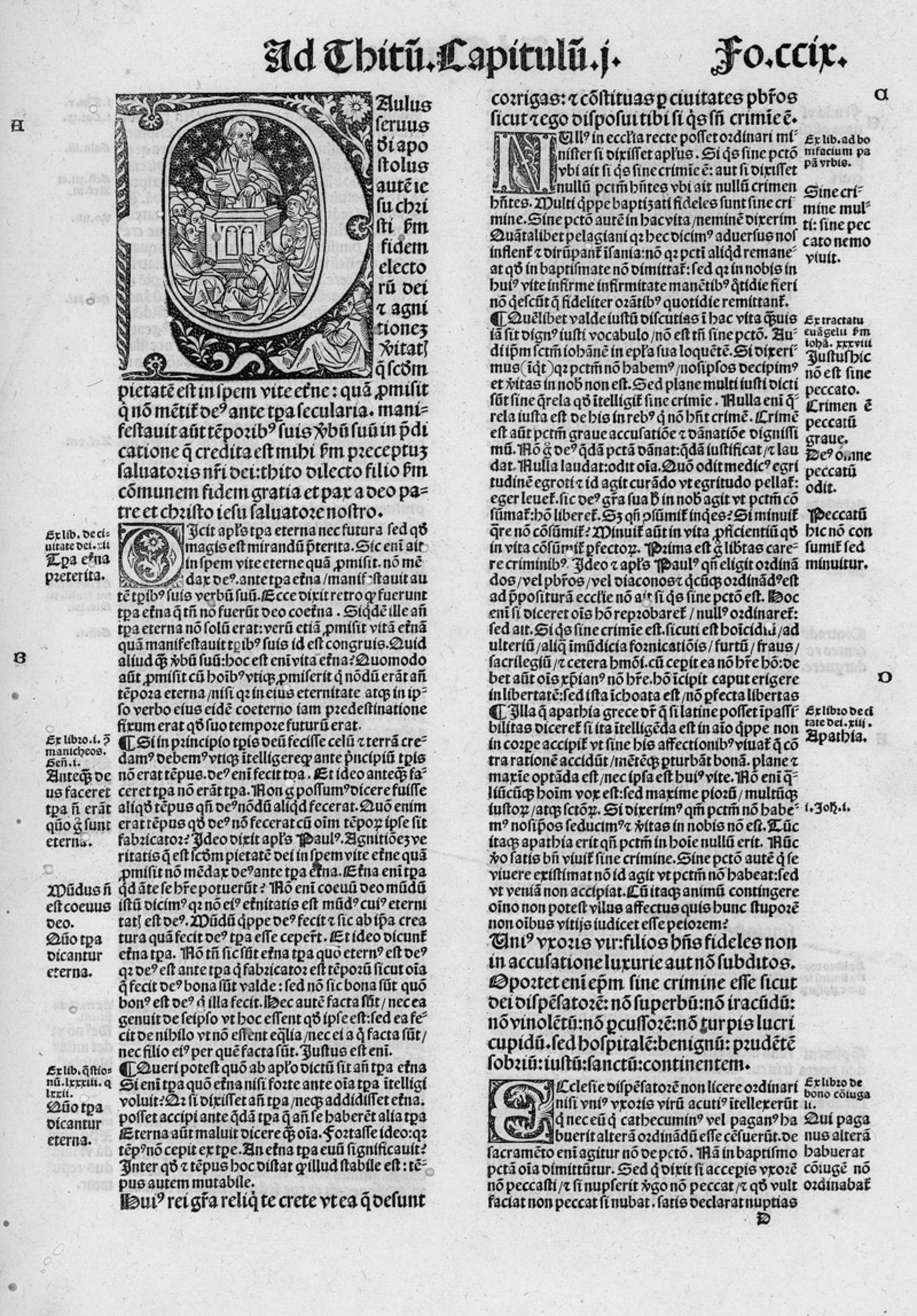 Augustinus, Aurelius: In sacras Pauli epistolas interpretatio. Paris 1499 - Image 2 of 2