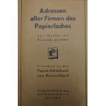 Papier-Adreßbuch von Deutschland: Adressen aller Firmen des Papierfaches