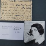 Lasker-Schüler, Else: Postkarte 1929