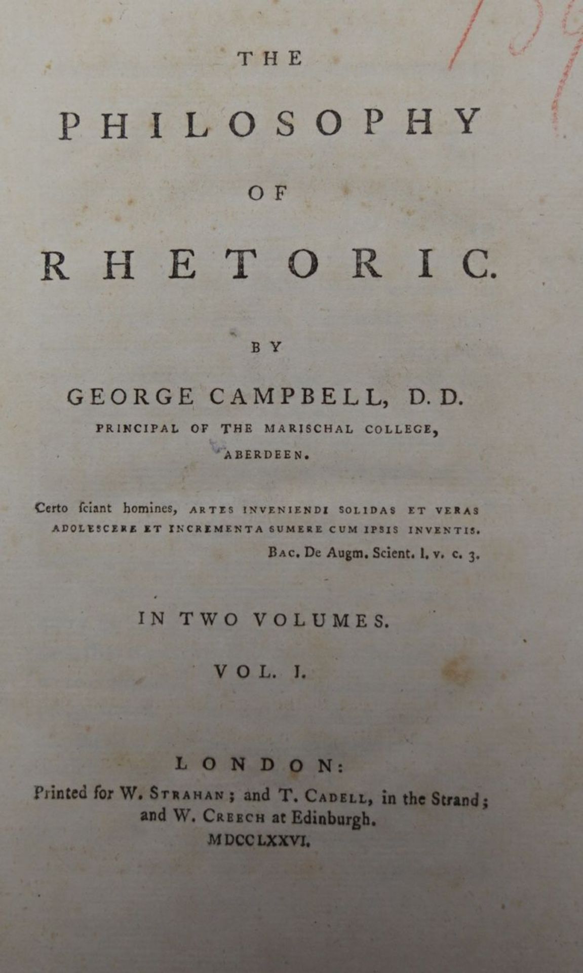 Campbell, George: The Philosophy of Rhetoric