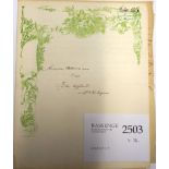 Arnim, Bettine von: Brief 1832 + Beilagen