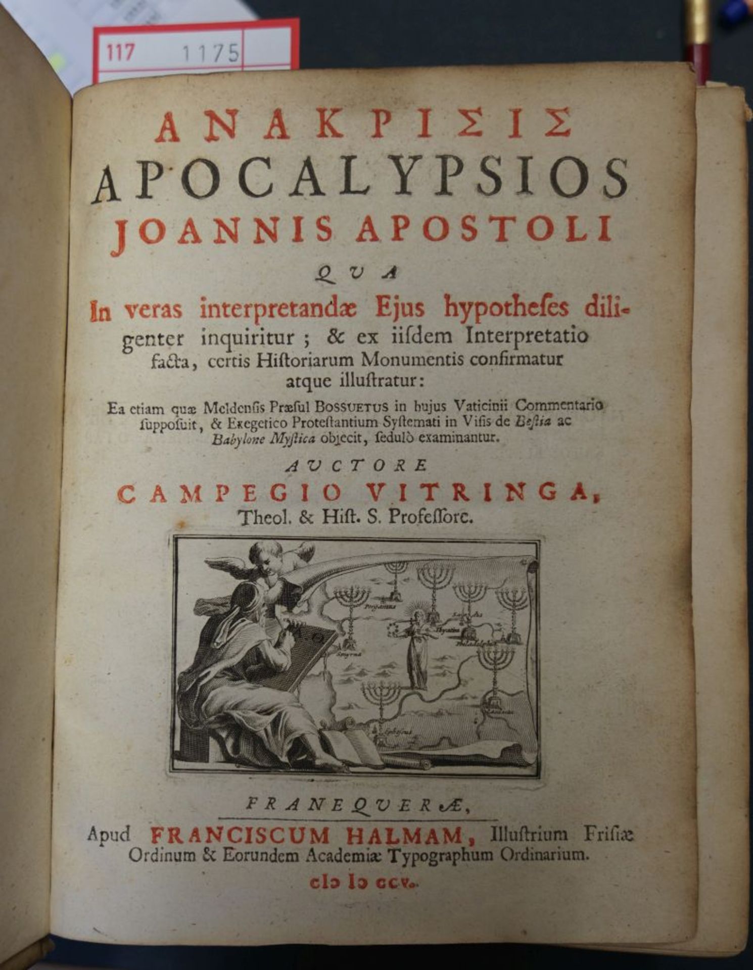 Vitringa, Campegius: Anakrisis apocalypsios Joannis Apostoli