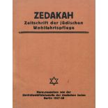Zedakah: Zeitschrift der jüdischen Wohlfahrtspflege. Hrsg. von de...