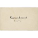 Bismarck, Otto Fürst von: Brief 1873 an Moritz Busch