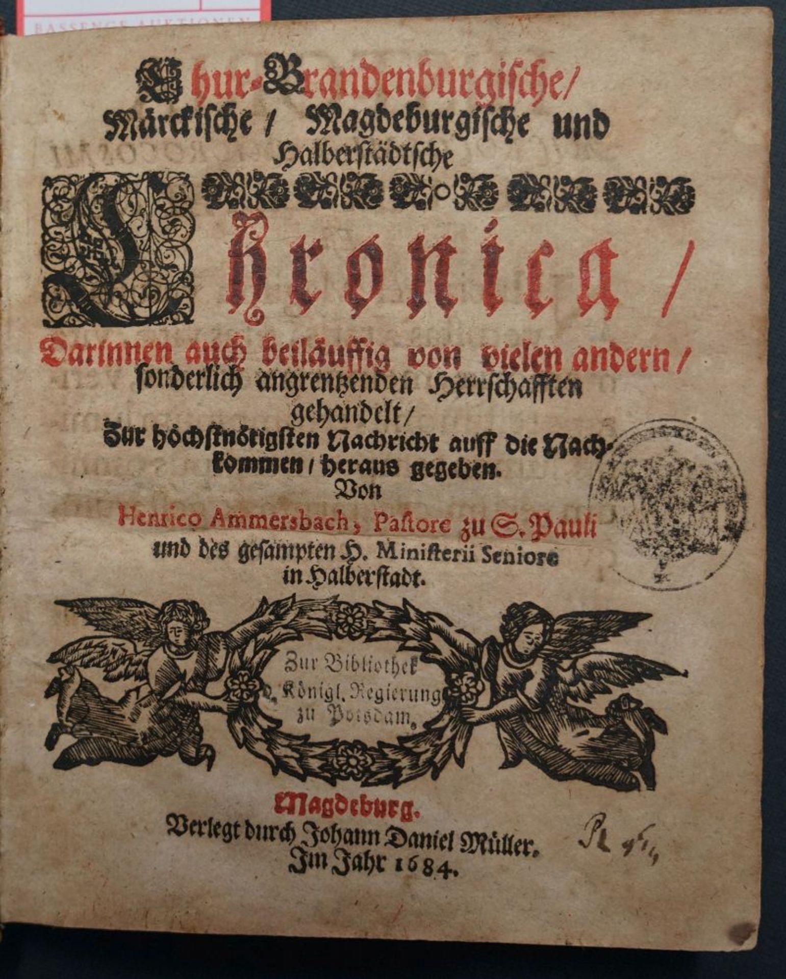 Ammersbach, Heinrich: Chur-Brandenburgische Chronica