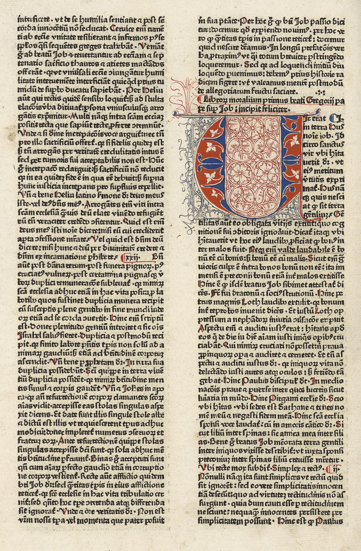 Gregorius I.: Moralia in Job. Köln, Konrad Winters, um 1479.