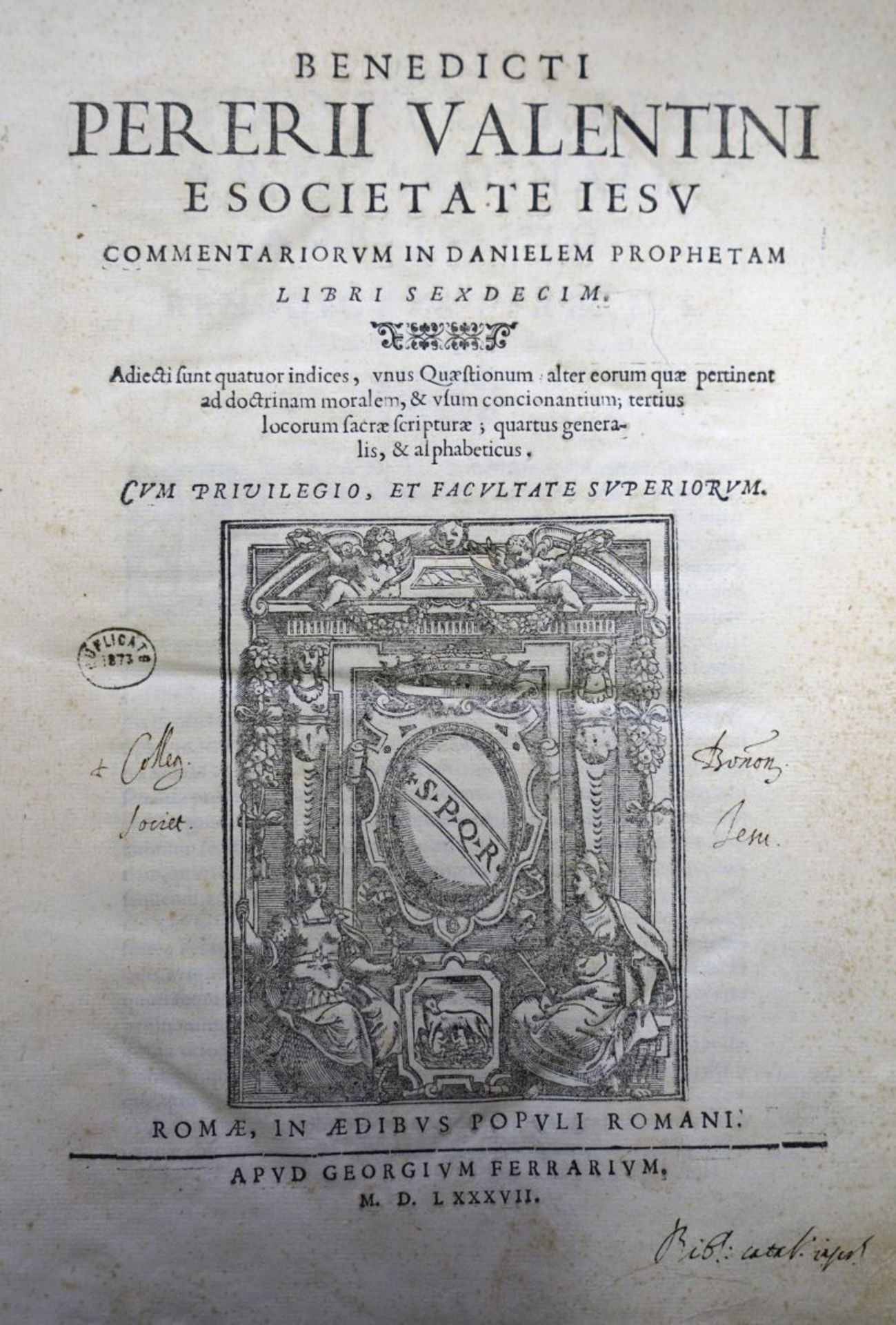 Perera, Benet: Commentariorum In Danielem Prophetam Libri Sexdecim