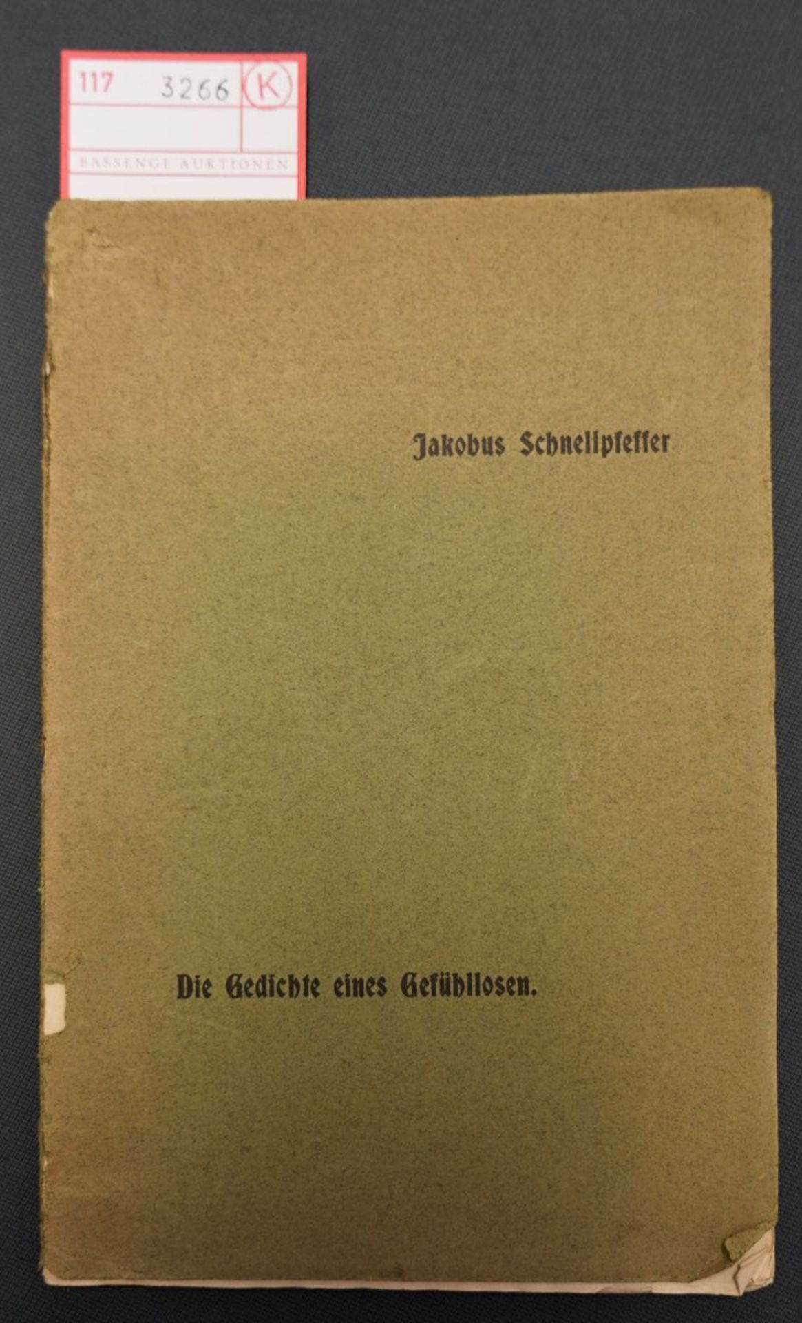 Maassen, Carl Georg von: Die Gedichte eines Gefühllosen