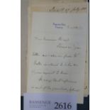 Palmerston, Henry Temple, Viscount: 3 eigenhänd. Briefe + Beigabe