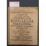 Hanneken, Philipp Ludwig: Contemplatio ruinarum Babylonis