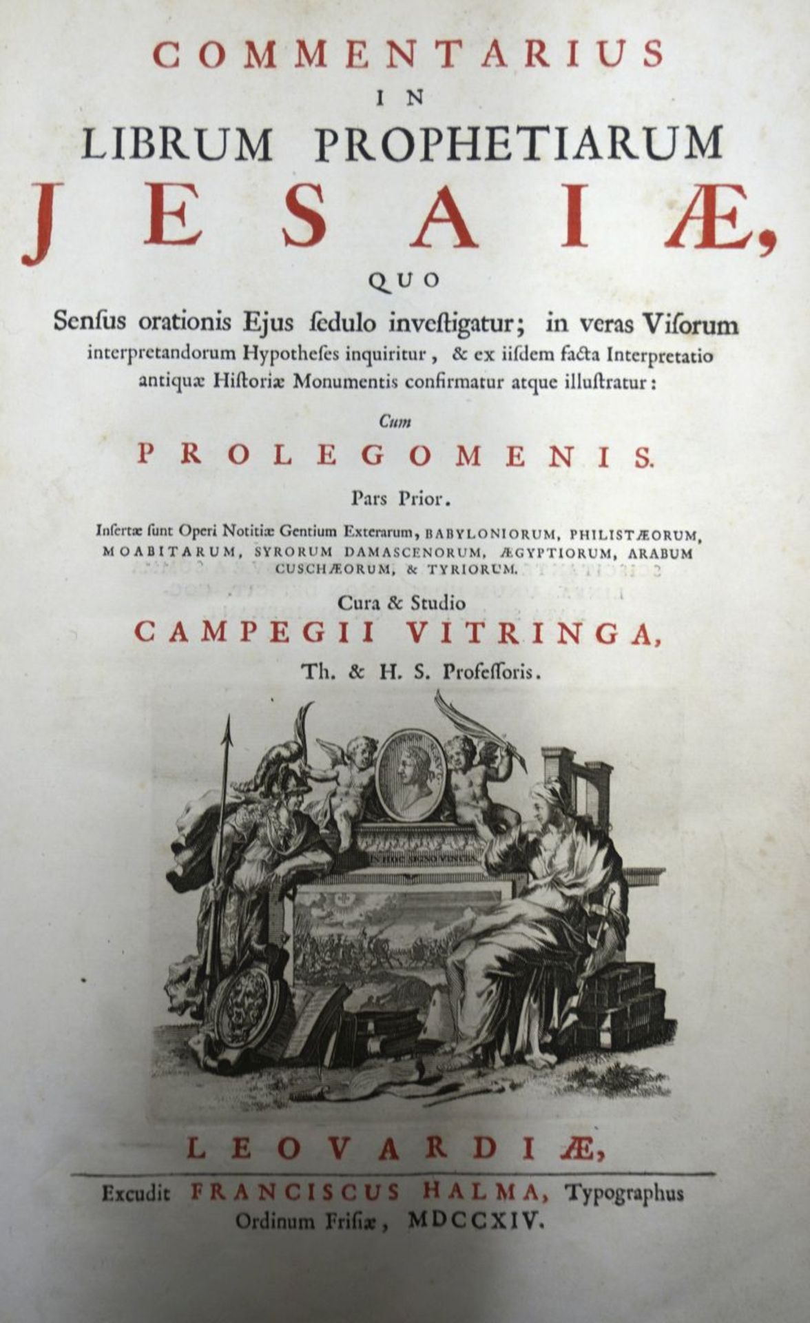 Vitringa, Campegius: Commentarius in librum prophetiarum Jesaia