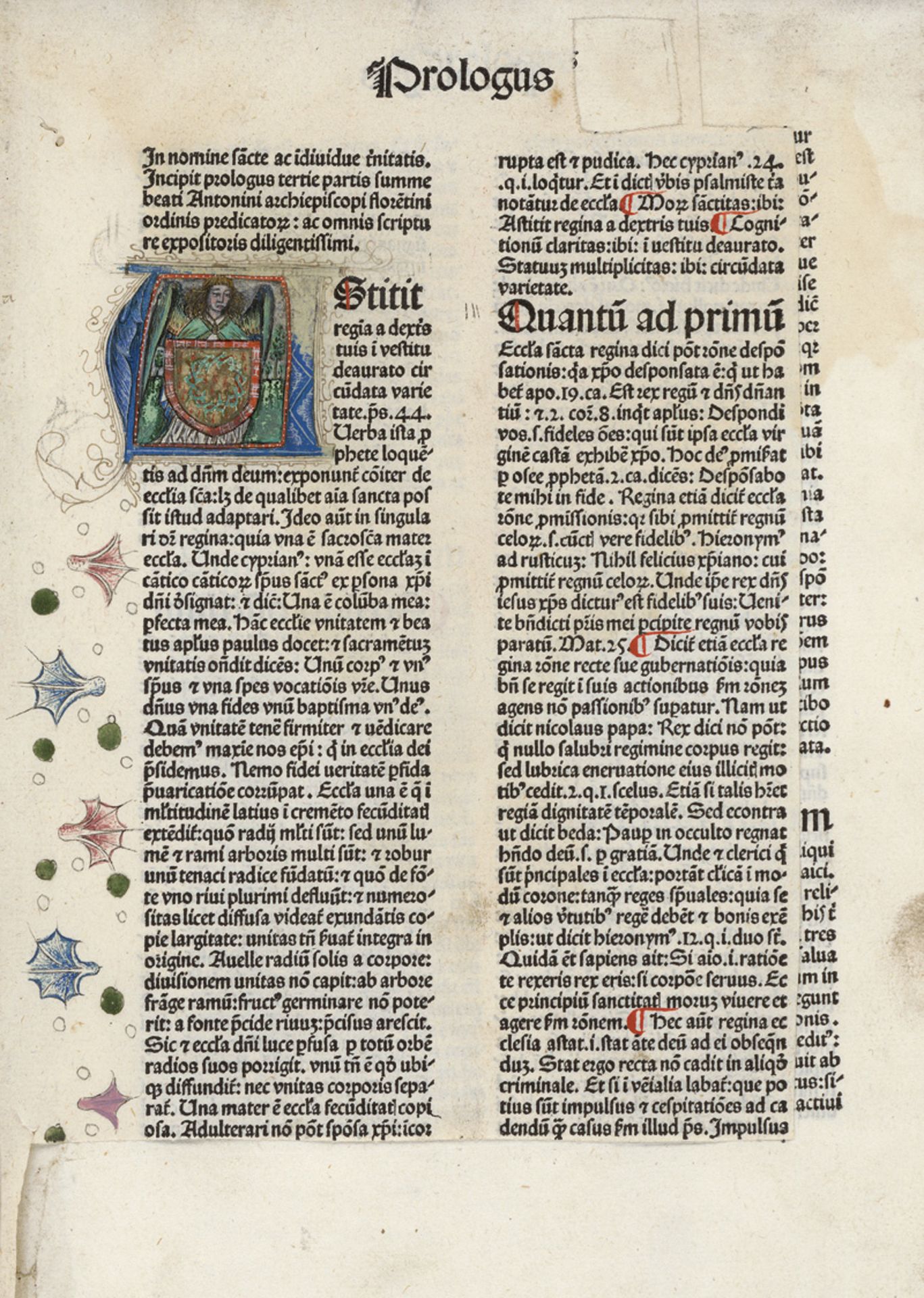 Antonius Florentinus: Summa theologica. Nürnberg, Anton Koberger, 1477 - Image 2 of 2