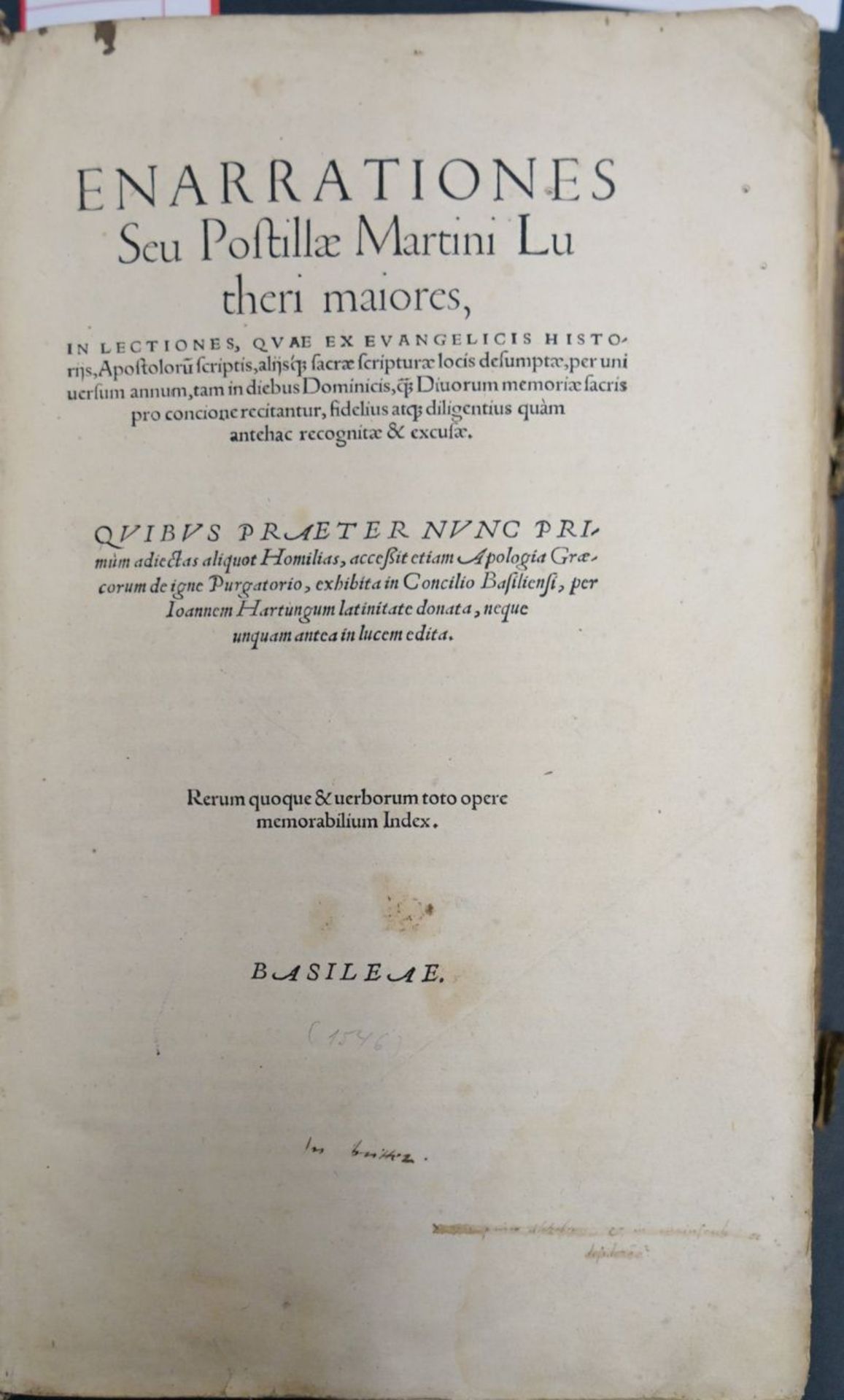 Luther, Martin: Enarrationes seu postillae maiores