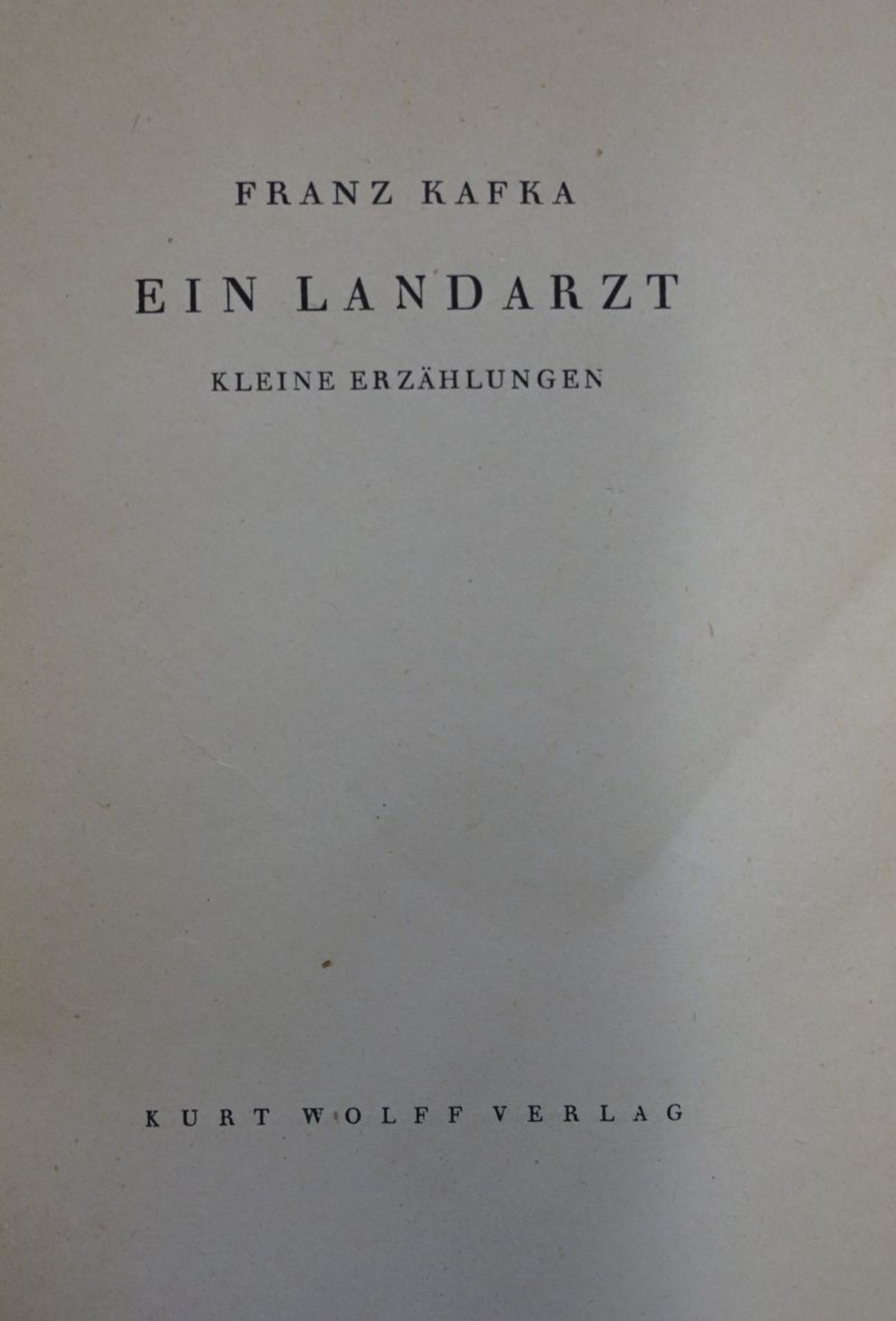 Kafka, Franz: Ein Landarzt