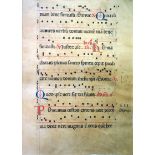 Hermachoras Fortunatus: Doppelblatt aus einer liturgischen Antiphonale-Handschri...