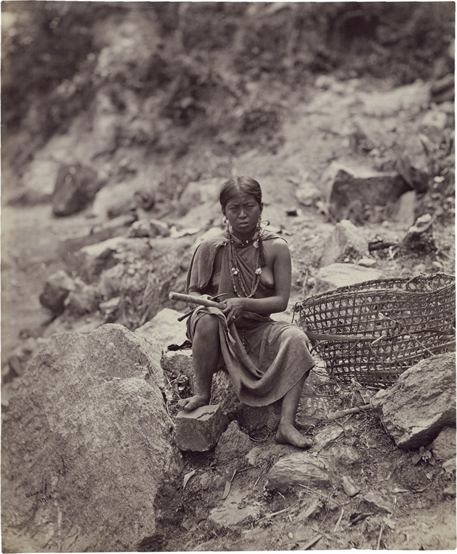 British India: Lepcha man and woman, Darjeeling - Image 2 of 2