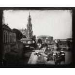 Krone, Hermann: View of the Brühlsche Terasse with Hofkirche, Dresden