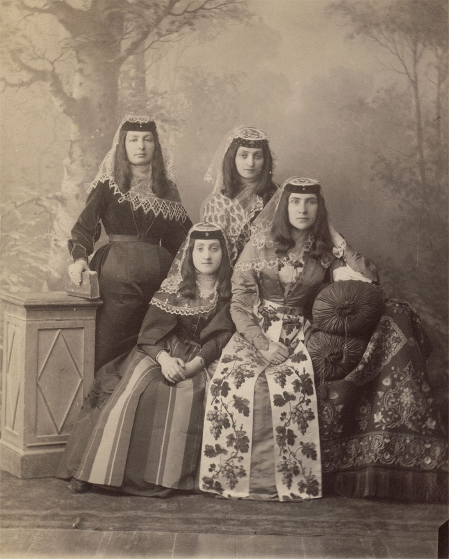 Ermakov, Dimitri N.: Studio group portrait of women in national dress