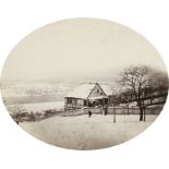 Kotzsch, August: Kotzsch house with view over the Elbe river in winter, L...