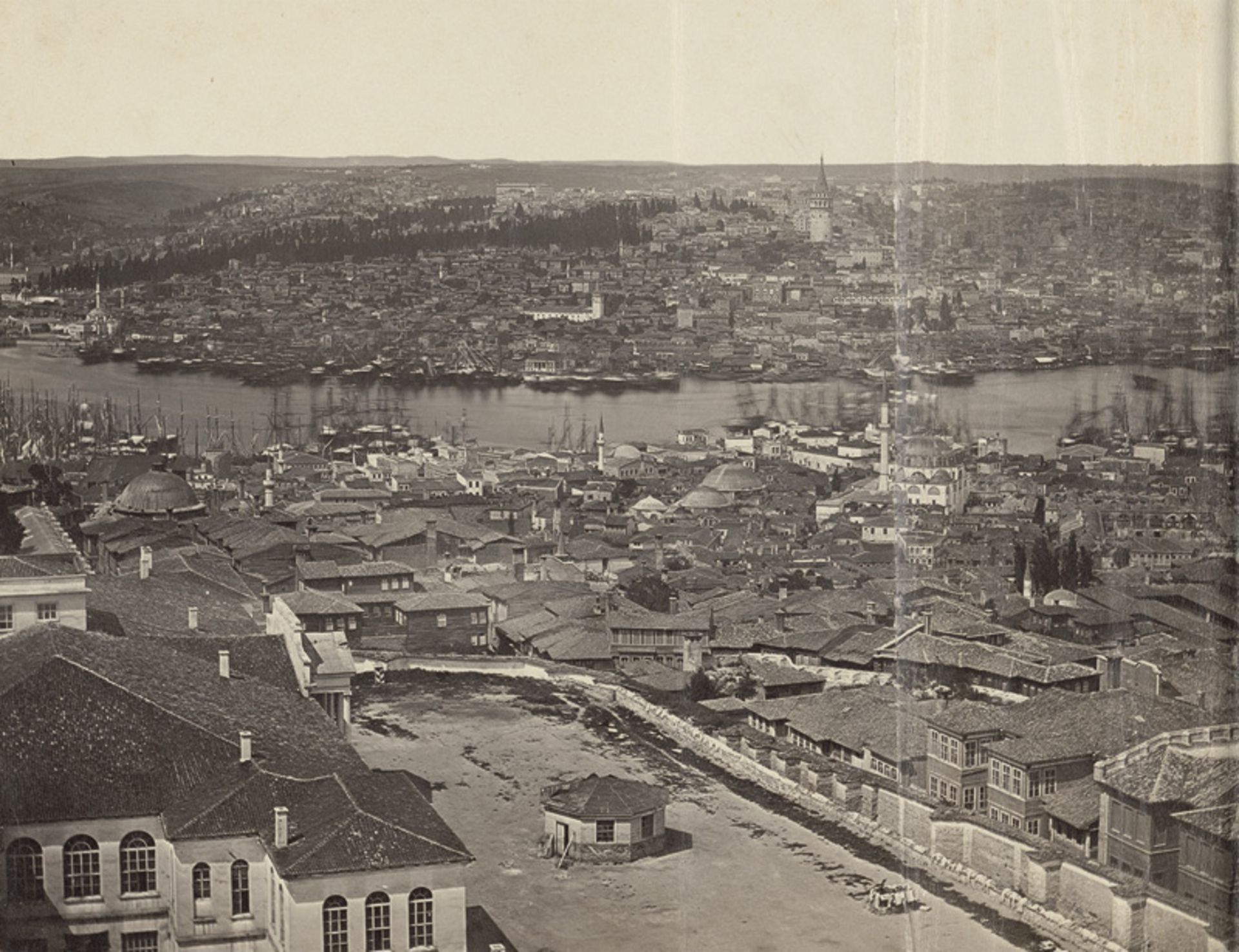 Robertson, James and Felice Beato: Panorama of Constantinople - Image 3 of 6