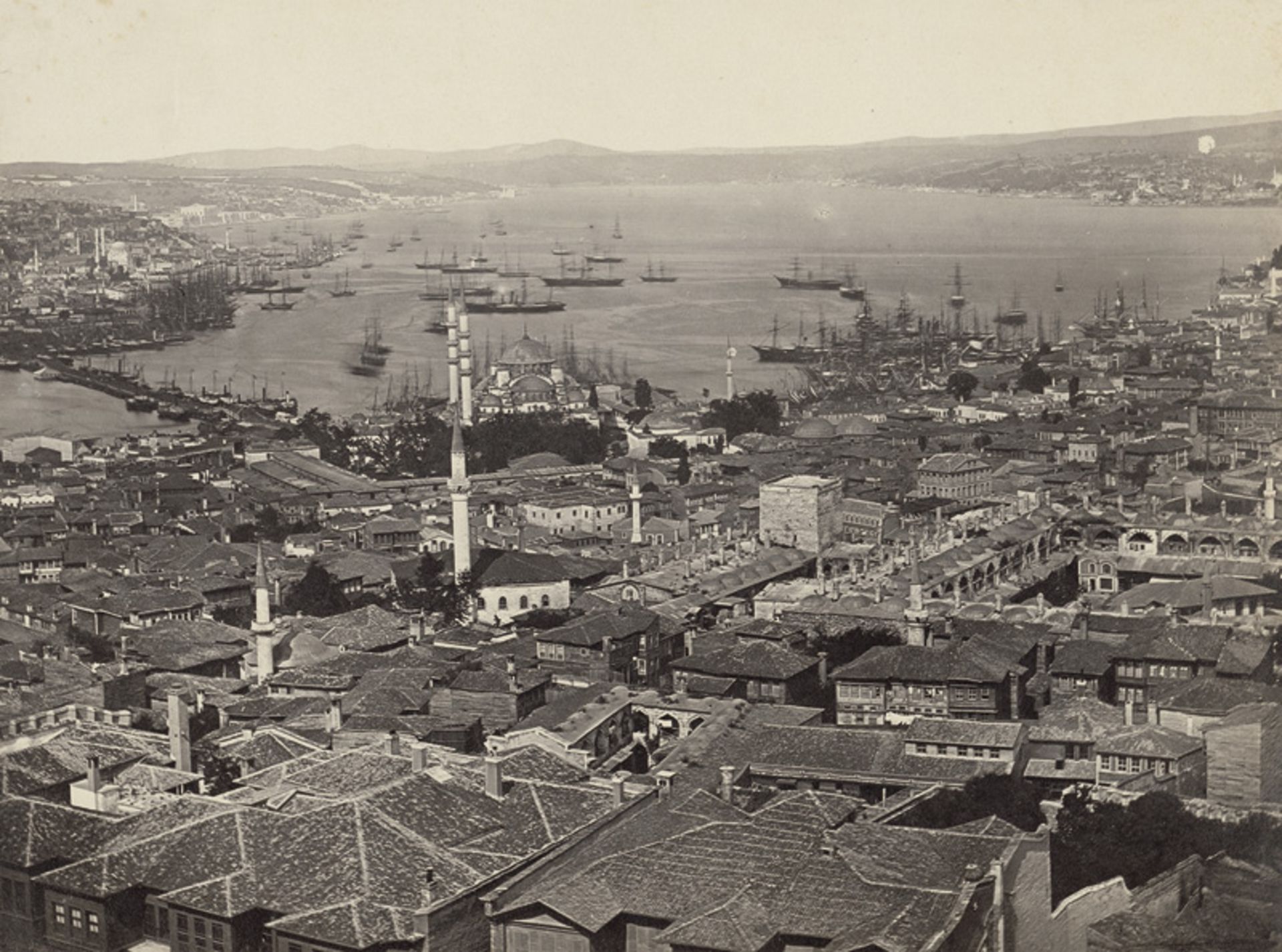 Robertson, James and Felice Beato: Panorama of Constantinople - Image 4 of 6