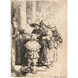 Rembrandt Harmensz. van Rijn: Die Bettler an der Haustür