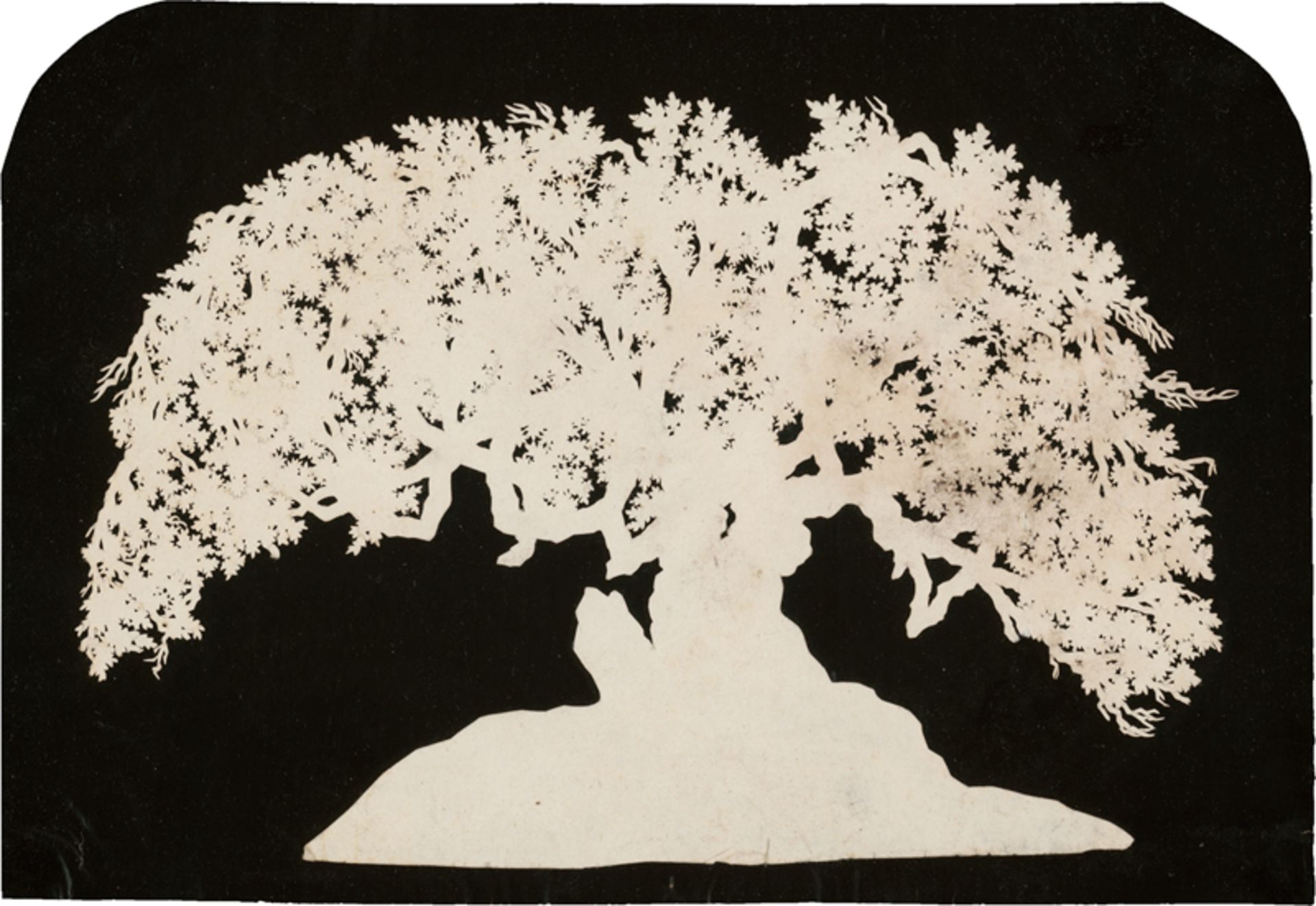 Agasse, Jacques Laurent: Baum mit breiter Krone auf einem Erdhügel