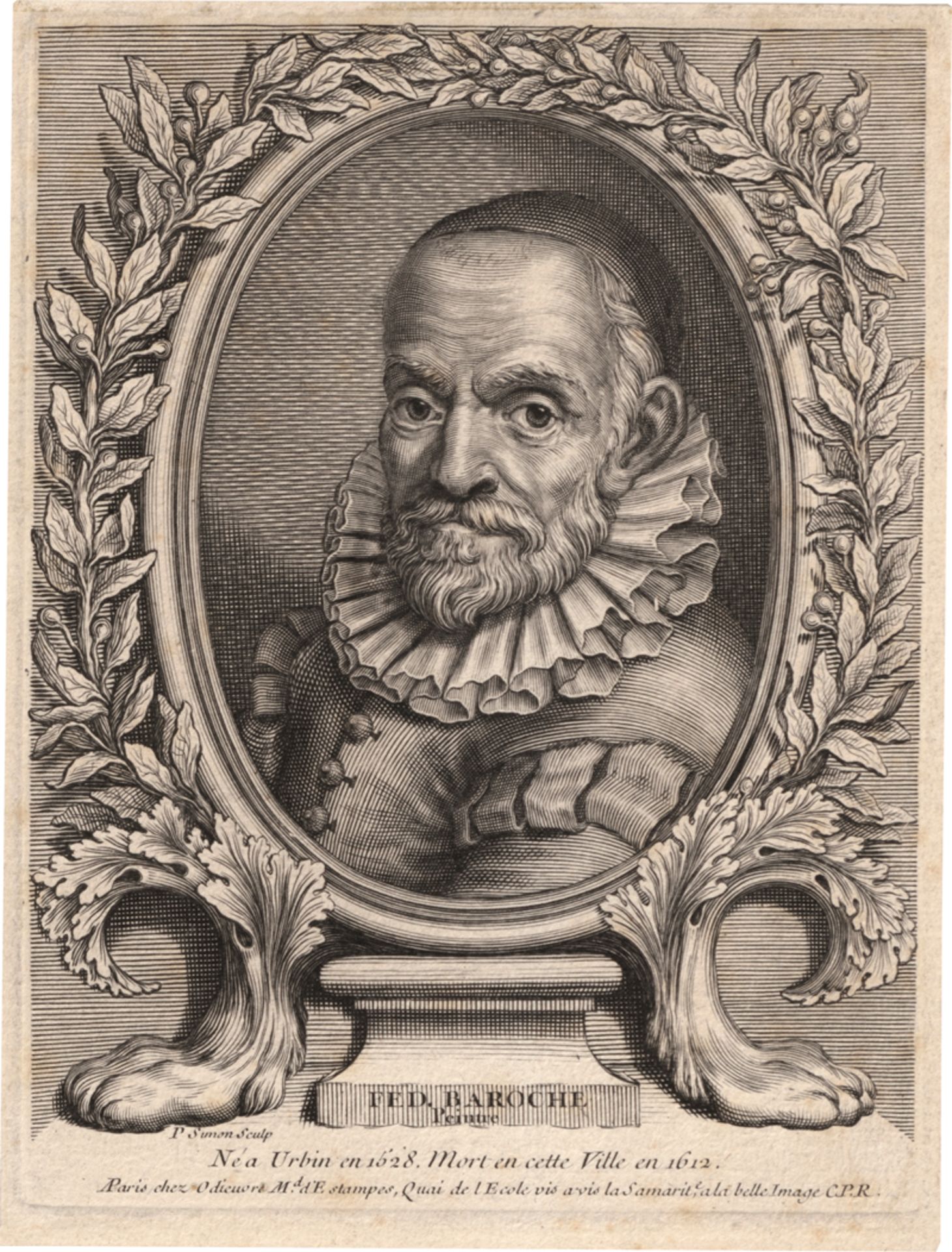 Simon d. Ä., Pierre: Porträt des Federico Barocci - Bild 2 aus 2