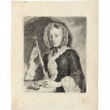 Glume, Johann Gottlieb: Junge Frau mit Sonnenschrim