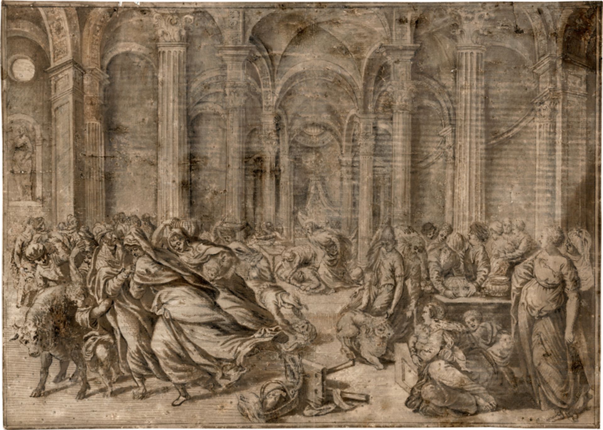 Groeningen, Gerard de - zugeschrieb...: Christus die Händler aus dem Tempel vertreibend