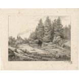 Dahl, Johann Christian Clausen: Die Bauernhütte am Tannenwald