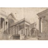 Migliara, Giovanni: Architekturcapriccio mit einer phantastischen Palastarch...