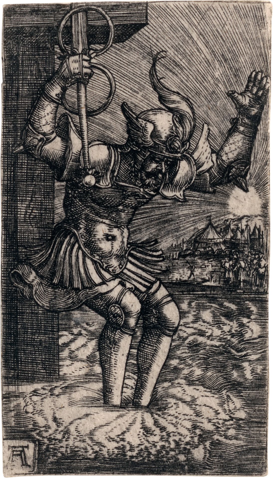 Altdorfer, Albrecht: Horatius Cocles springt in den Tiber