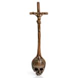Süddeutsch: 19. Jh. Kruzifix auf dem Totenschädel Adams wurzelnd