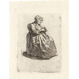 Schadow, Johann Gottfried: Sitzende alte Frau, strickend