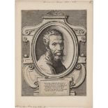 Ghisi, Giorgio: Portraitbüste des Michelangelo Buonarotti