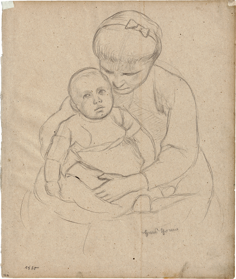 Thoma, Hans: Mutter mit Kind im Arm